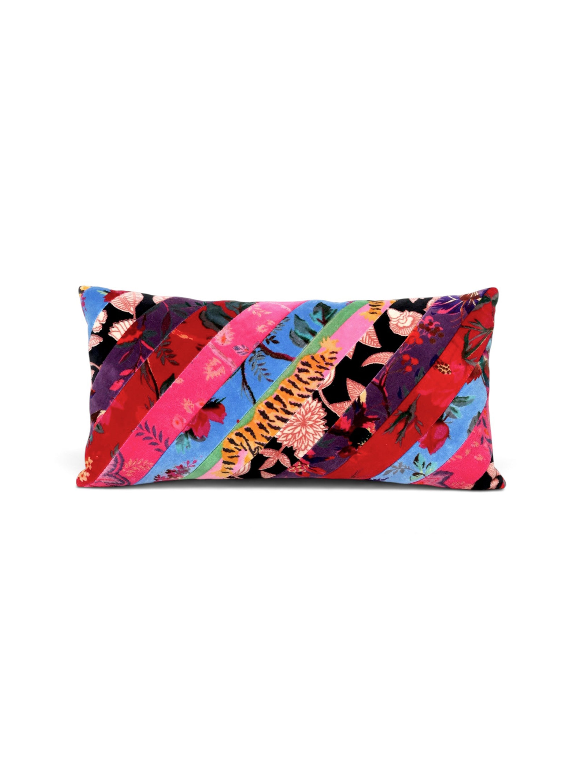 Udaipur handcrafted patchwork cushion by Maison Mishmashi, front