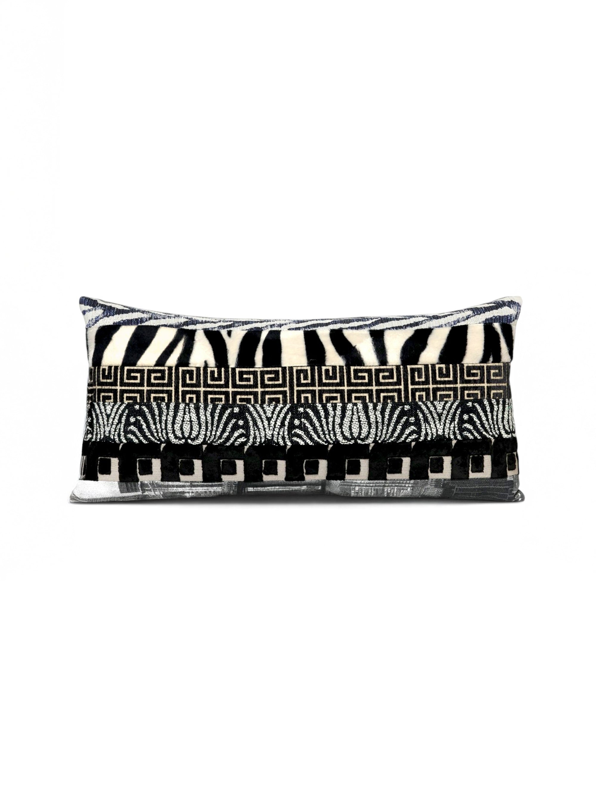 Nairobi handcrafted patchwork cushion by Maison Mishmashi, front