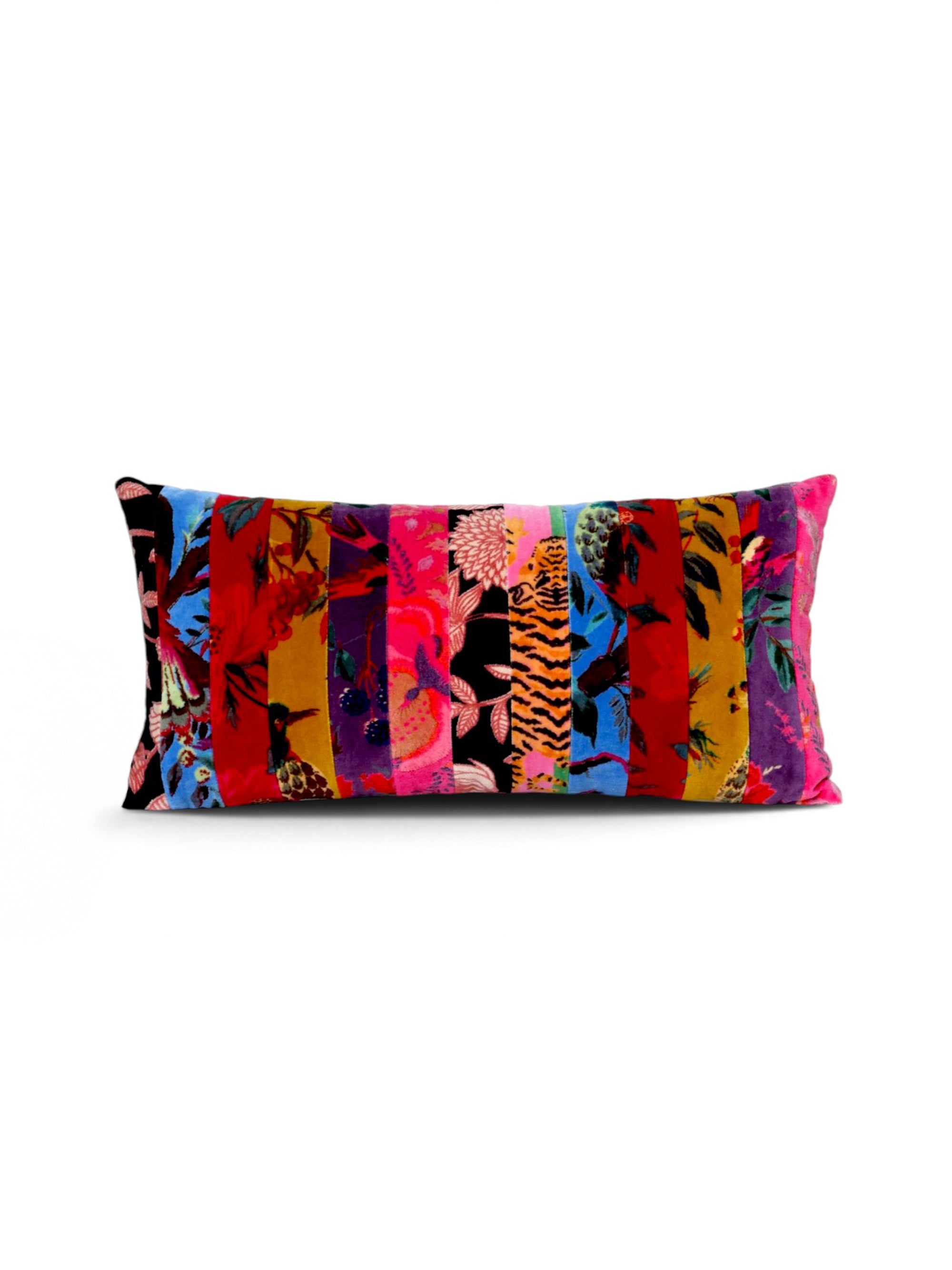 Agra handcrafted patchwork cushion by Maison Mishmashi, front