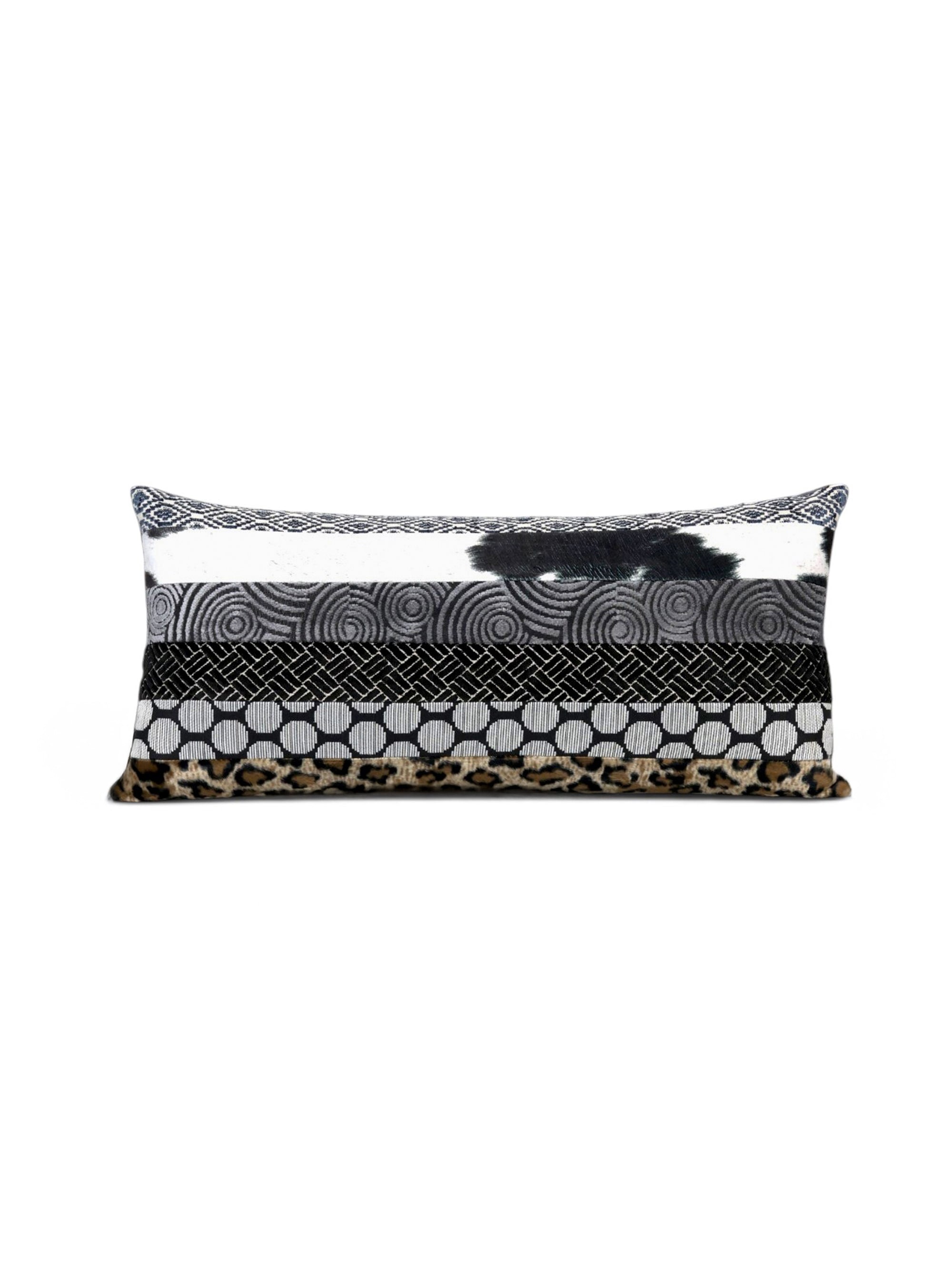 Antwerp handcrafted patchwork cushion by Maison Mishmashi, front