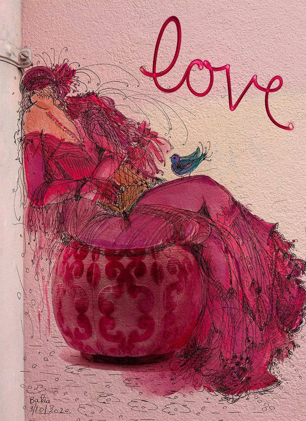 The Woman in Pink on the Pink Queen Chair - Maison Mishmashi
